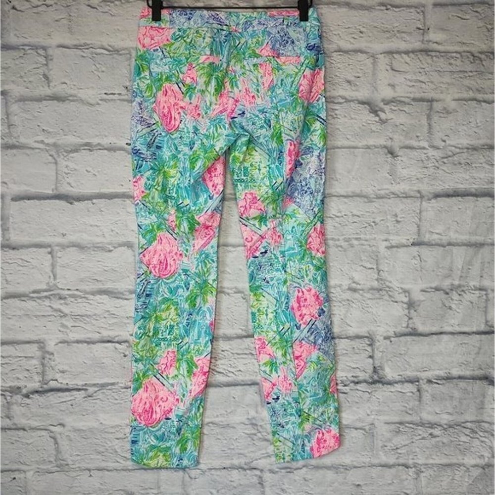 Nwt Lilly Pulitzer Kelly skinny ankle pant $148 bohemian queen print Sz 00 - Picture 3 of 9